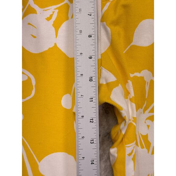 Mr Turk Pants 32 x 26 Mens Yellow Floral Cotton Twill - Picture 4 of 7